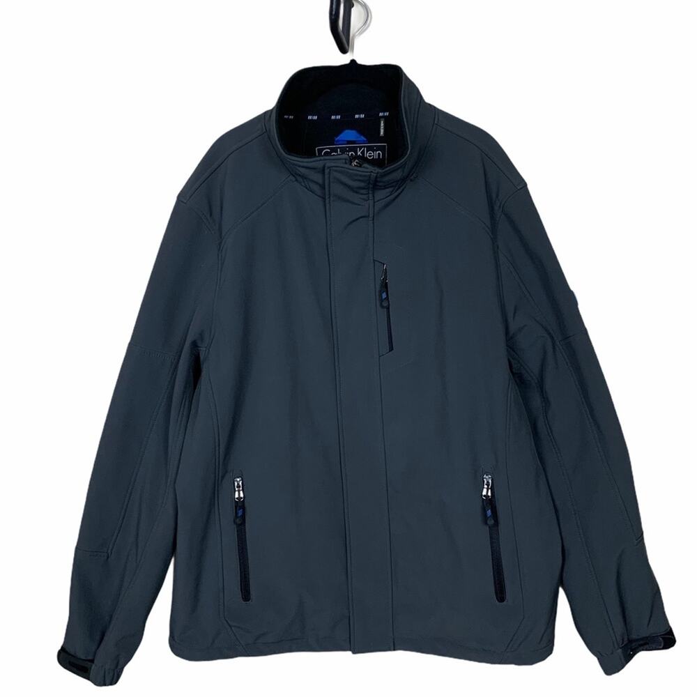 Calvin Klein Soft Shell Jacket Slate Gray Size L